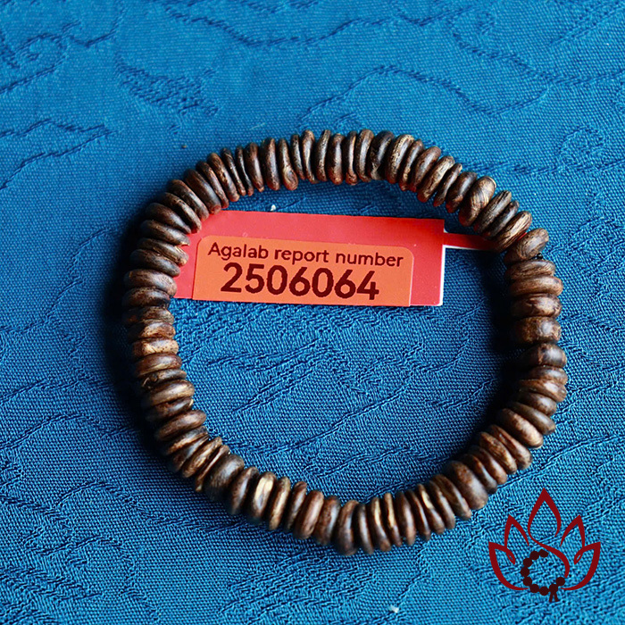 Vòng Trầm Hương Hạt Dẹp | 6-7 Ly | Trầm Bì Rễ Tự Nhiên